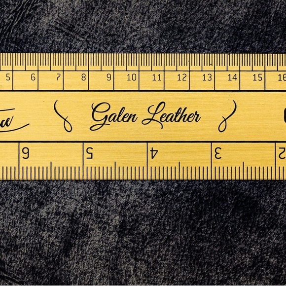 Galen Leather Pen Pouch, Brass Ruler, Motif Paper Clip, zipper bag & more - Picture 6 of 10